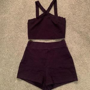 2-piece crop top and short set